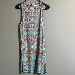 Mi Ami Paisley Mock Neck Swing Dress
Sleeveless Blue Woven Mini Womens Size XS